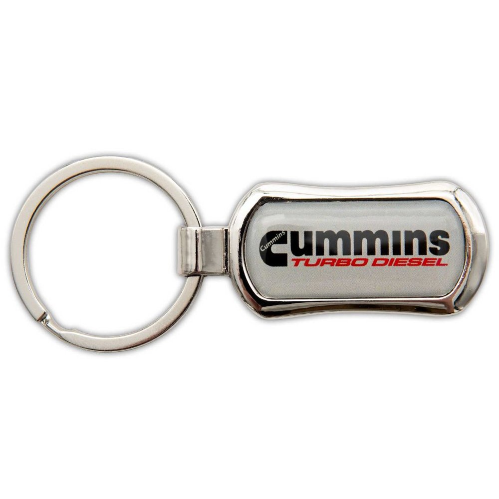 NEW - Cummins Trucks Metal Chrome Keychain Key Tag FOB - semi, great g…